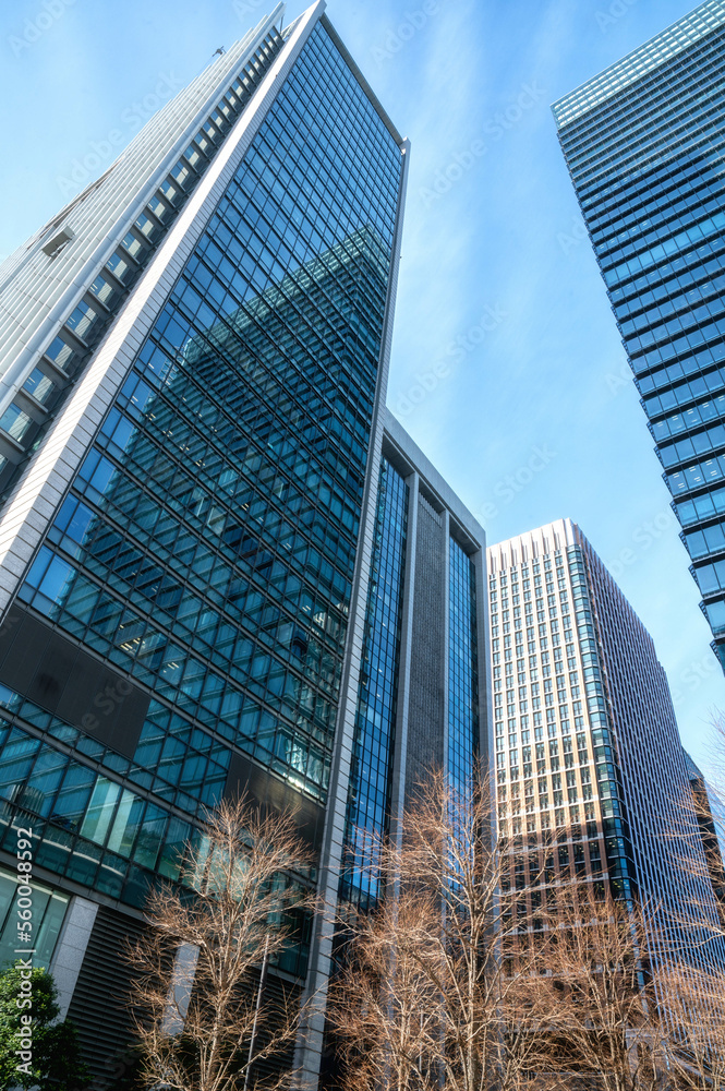 Obraz premium 東京都千代田区 東京駅周辺の朝の風景