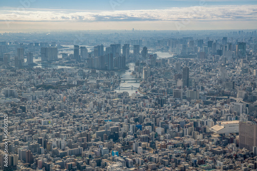 東京都墨田区　東京スカイツリーから望む高層ビル群 © Hiroki Kobayashi