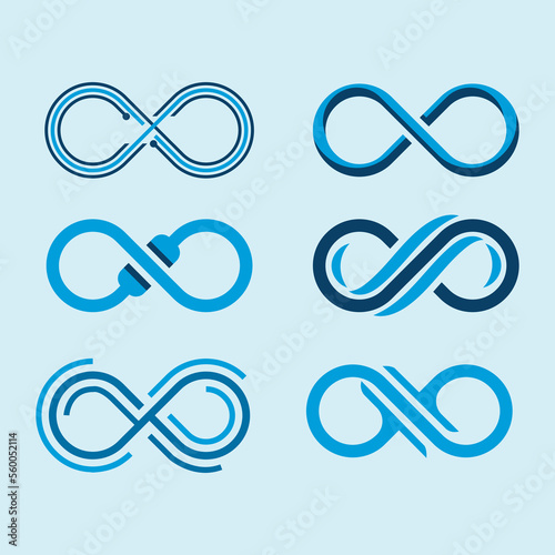 Set of Beautiful Shape of Infinity Signs