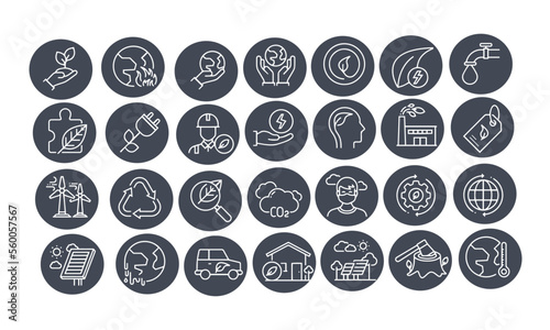 Global Warming icons vector design 