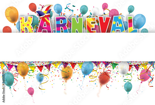 Karneval Konfetti Banner