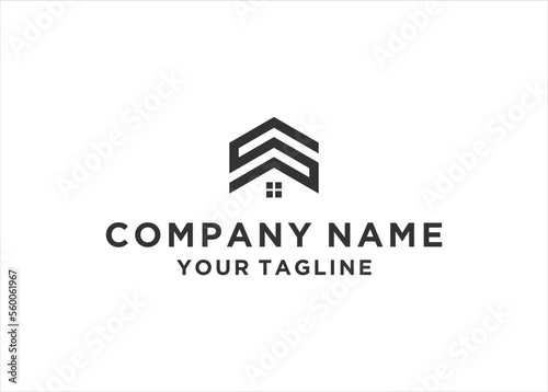 Initial Letter S Home Real Estate Logo Design Vector