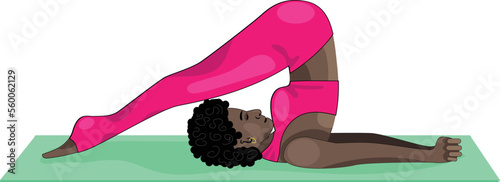 Yogi performing plough pose
