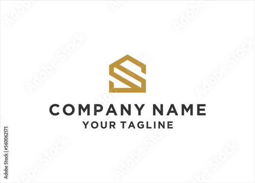 Initial Letter S Home Real Estate Logo Design Vector