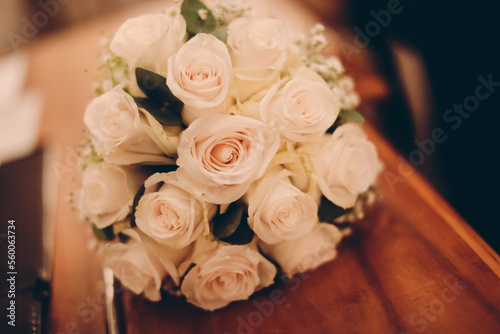 wedding bouquet of roses