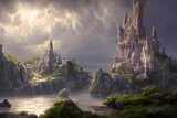 AI Digital Illustration Magical Fantasy Kingdom