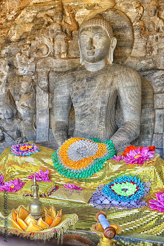 Lying Buddha from Gal Vihara, Polonnaruwa Sri Lanka photo