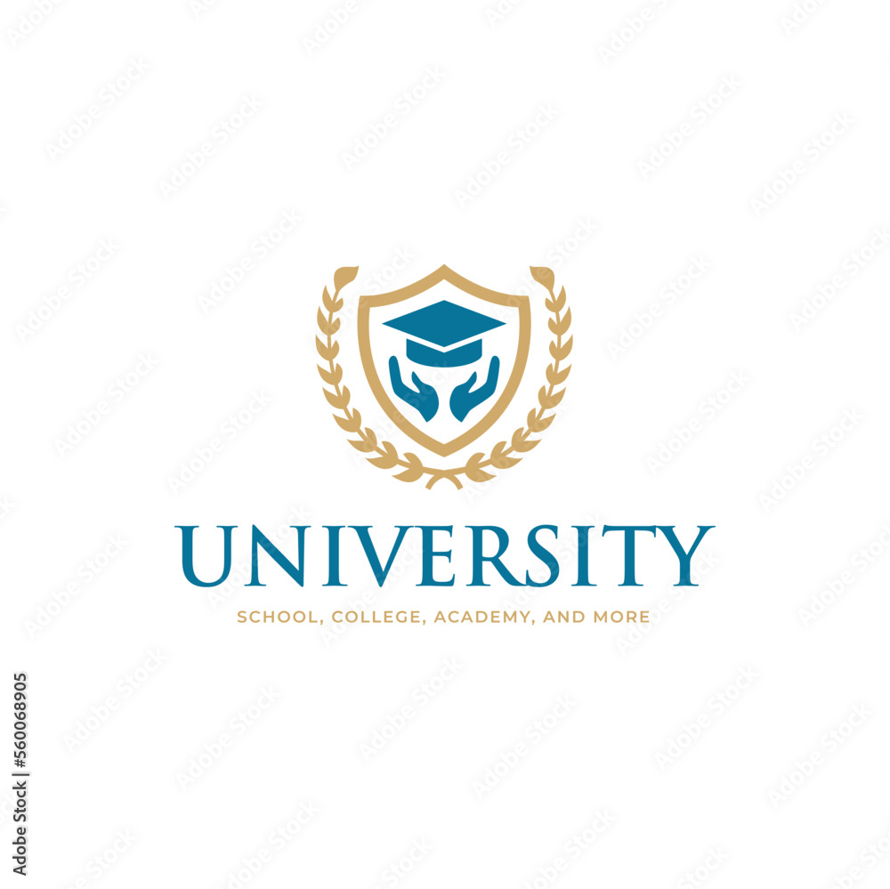 University and academy vector icons. Emblems for high school education graduates in maritime science, or law, laurel wreath, Vector Logo Template University and academy vector icons. Emblems for high school education graduates in maritime science, or law, laurel wreath, Vector Logo Template
