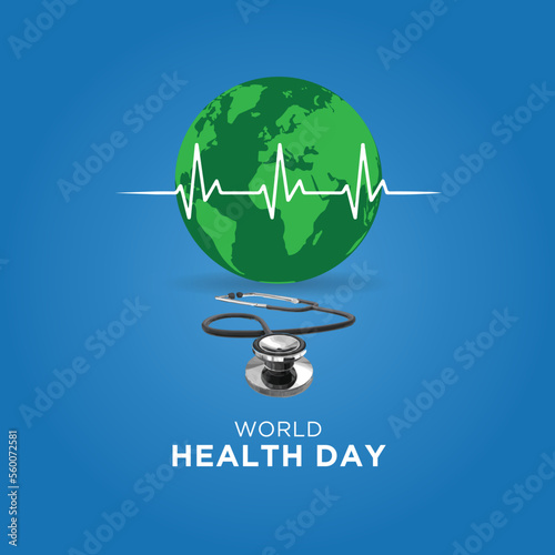 Realistic world health day illustration