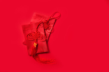 Chinese New Year 2023 .Decor pattern fan on red background. Red paper fans .Lunar New Year banner template. Lunar New Year,chinese banner,chinese new year background