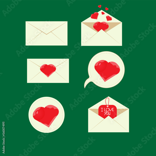 envelope with hearts