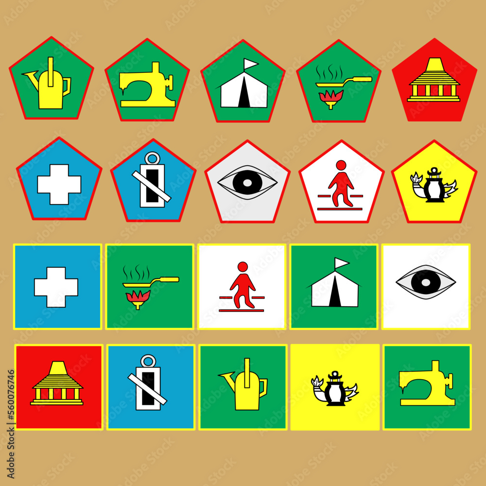 set of indonesian scout badge set of indonesian scout badge