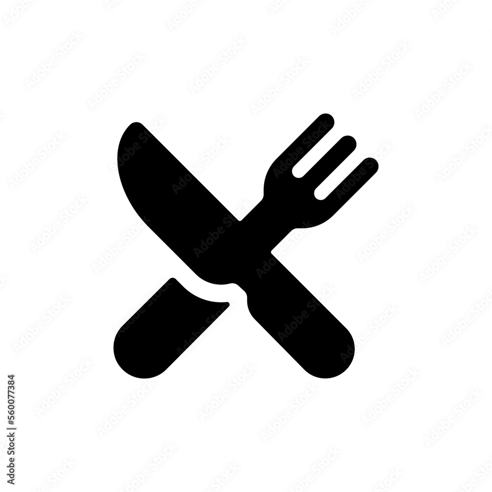 Restaurant cutlery icon vector png isolated on white background Restaurant cutlery icon vector png isolated on white background