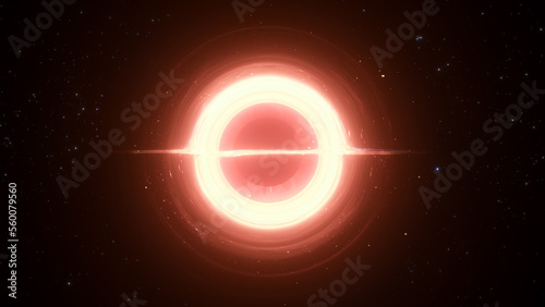 Black hole in a space on a star background