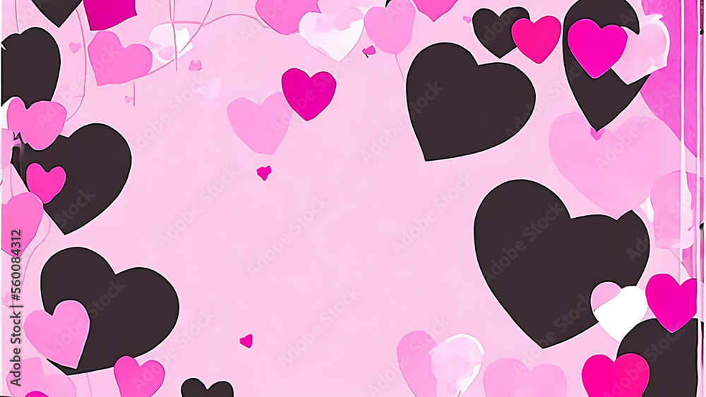 pink rose on wooden background,Valentine's day greeting card. Lovely Happy Valentine's day minimal concept. Generative AI