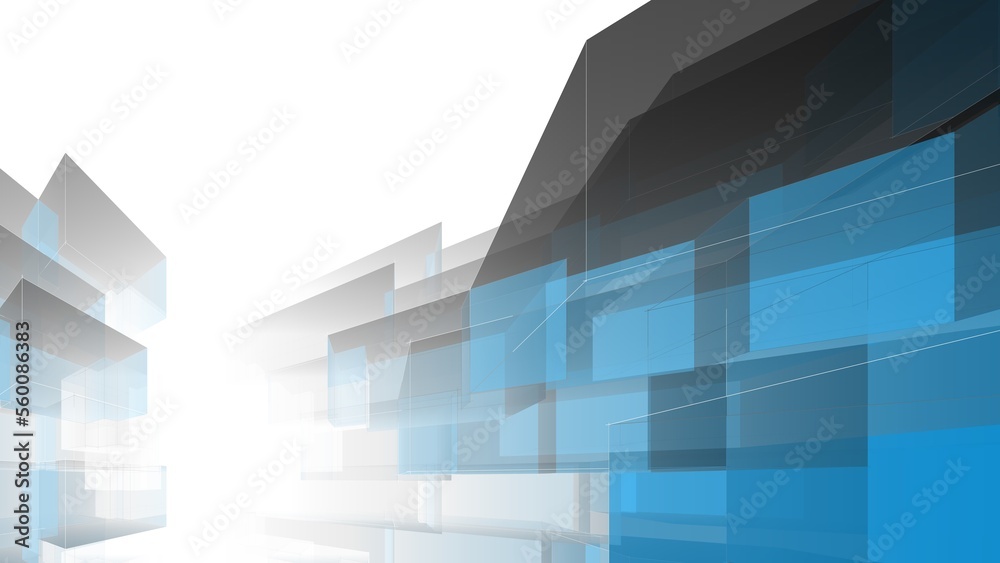 Fototapeta premium Abstract architectural rendering 3d illustration