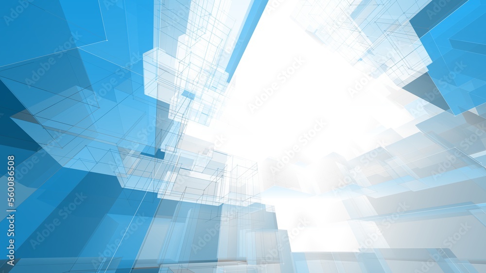 Abstract architectural rendering 3d illustration Abstract architectural rendering 3d illustration