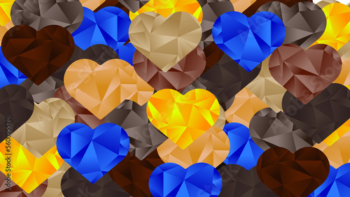 Theme triangulation style color background to Valentine's Day and Mother's Day