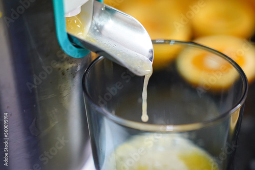 orange juice from an electric juicer. Immunity, protection and antibody