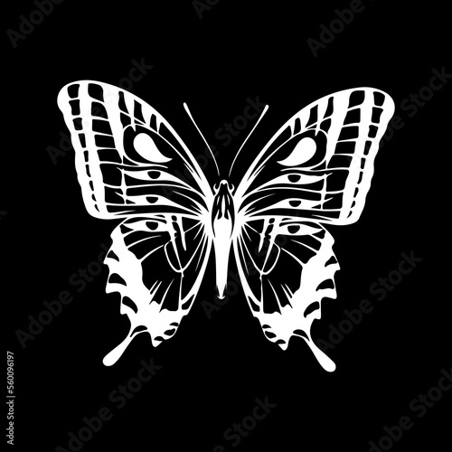 vector illustration of a butterfly silhouette © ahmad yusup