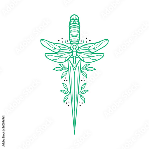 dagger illustration vector with concept
