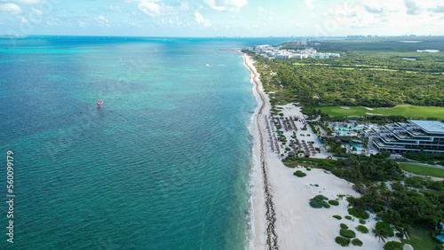 Drone Photos of Atelier Playa Mujeres Luxury Resort in Cancun, Playa Mujeres Mexico © Matt