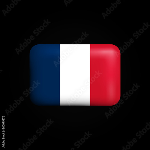 France Flag 3D Icon. National Flag of France. Vector illustration Free Download France Flag 3D Icon. National Flag of France. Vector illustration - GFXLoad