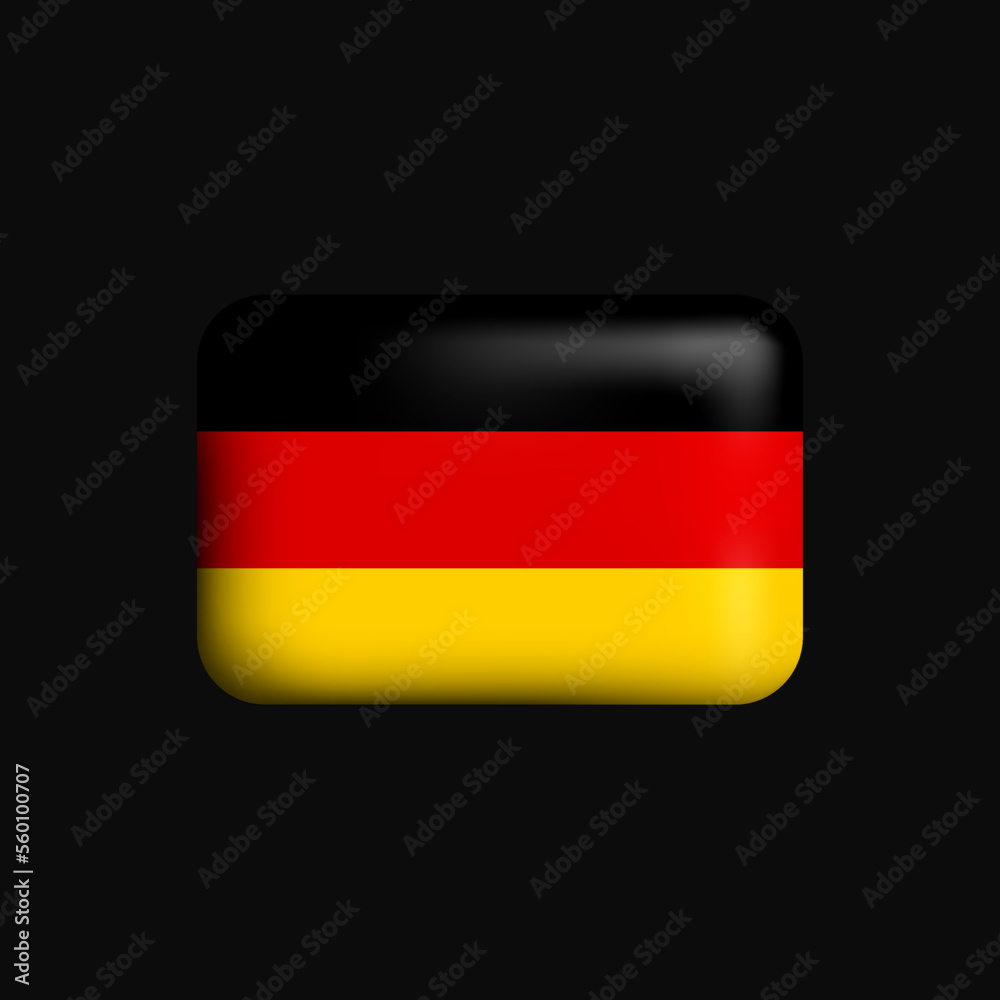 Germany Flag 3D Icon. National Flag of Germany. Vector illustration Germany Flag 3D Icon. National Flag of Germany. Vector illustration
