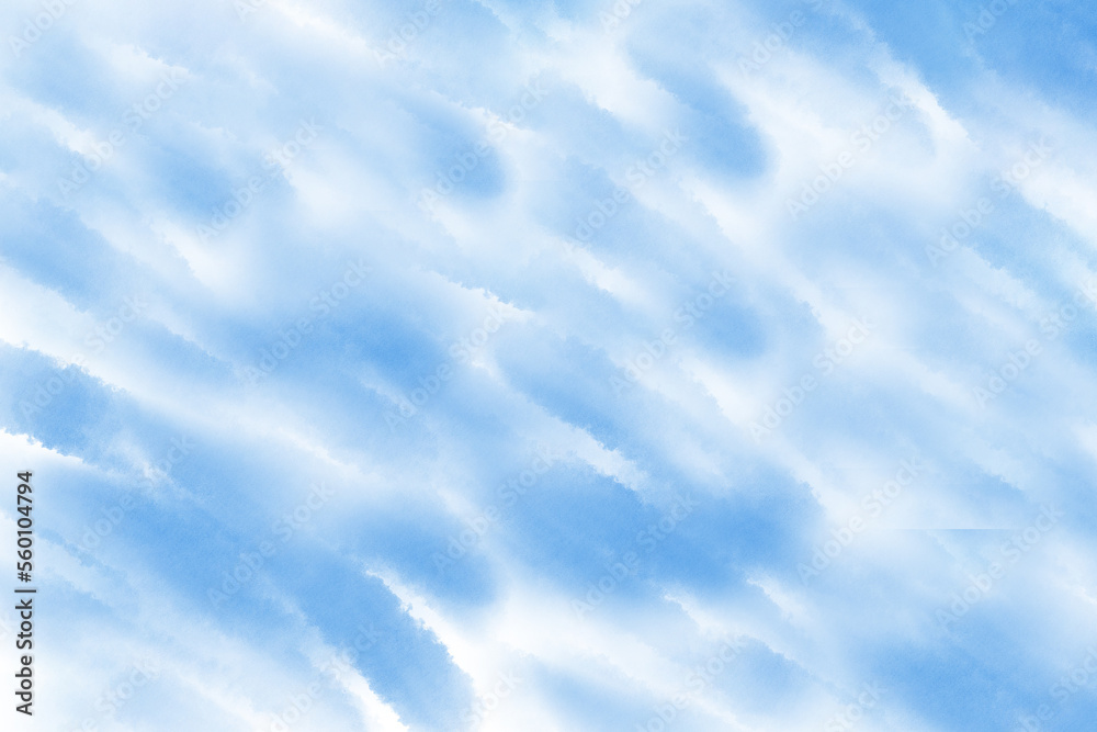 Blue watery background. Watercolor abstract blue backdrop. Modern art