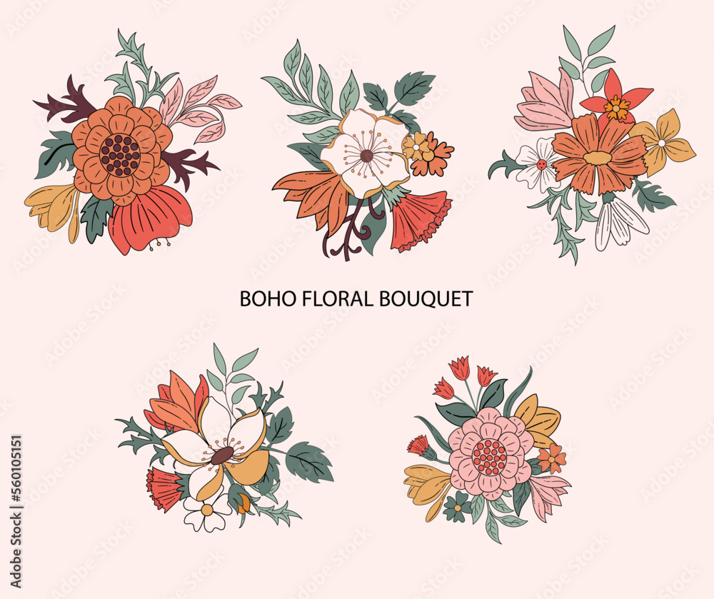 retro flower graphic