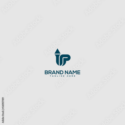 Creative minimal UP PU letter business logo initial based Monogram icon vector.