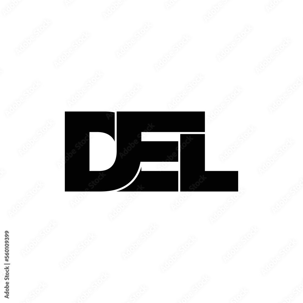 DEL letter monogram logo design vector DEL letter monogram logo design vector