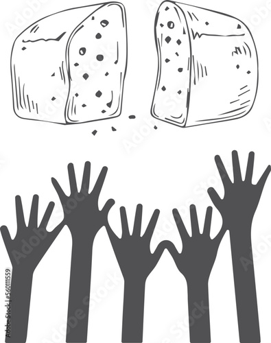 Food crisis icon, increase grocery crisis icon black vector