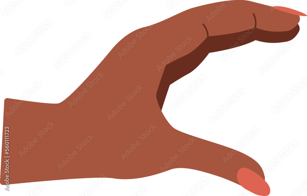 Showing hand and fingers with manicure flat icon Showing hand and fingers with manicure flat icon