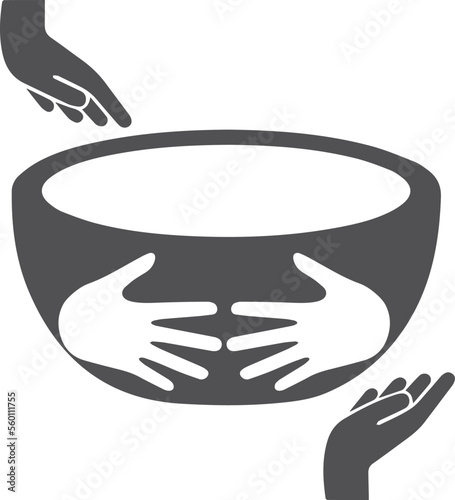 Food crisis icon, increase grocery crisis icon black vector