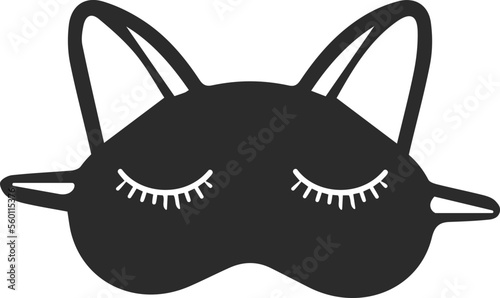 Sleep mask icon, blindfolds icon black vector