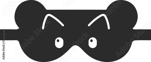 Sleep mask icon, blindfolds icon black vector