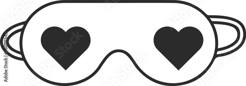 Sleep mask icon, blindfolds icon black vector