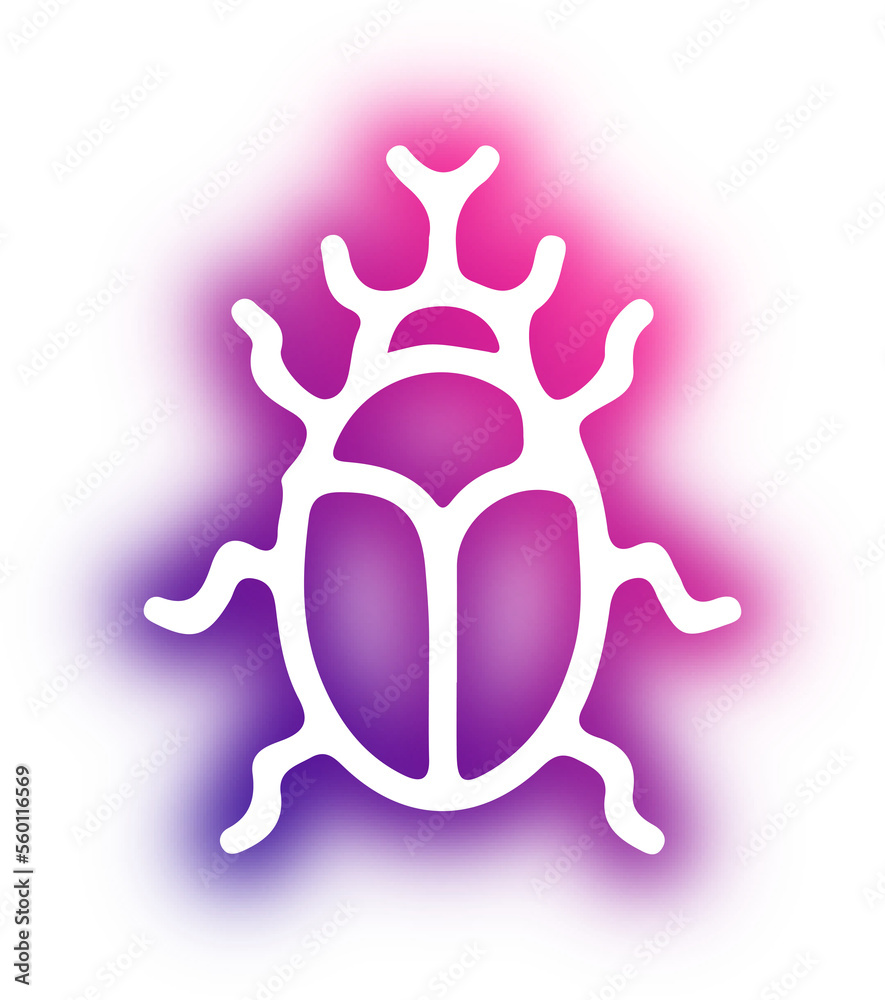 Collection of butterflies and insects neon Collection of butterflies and insects neon