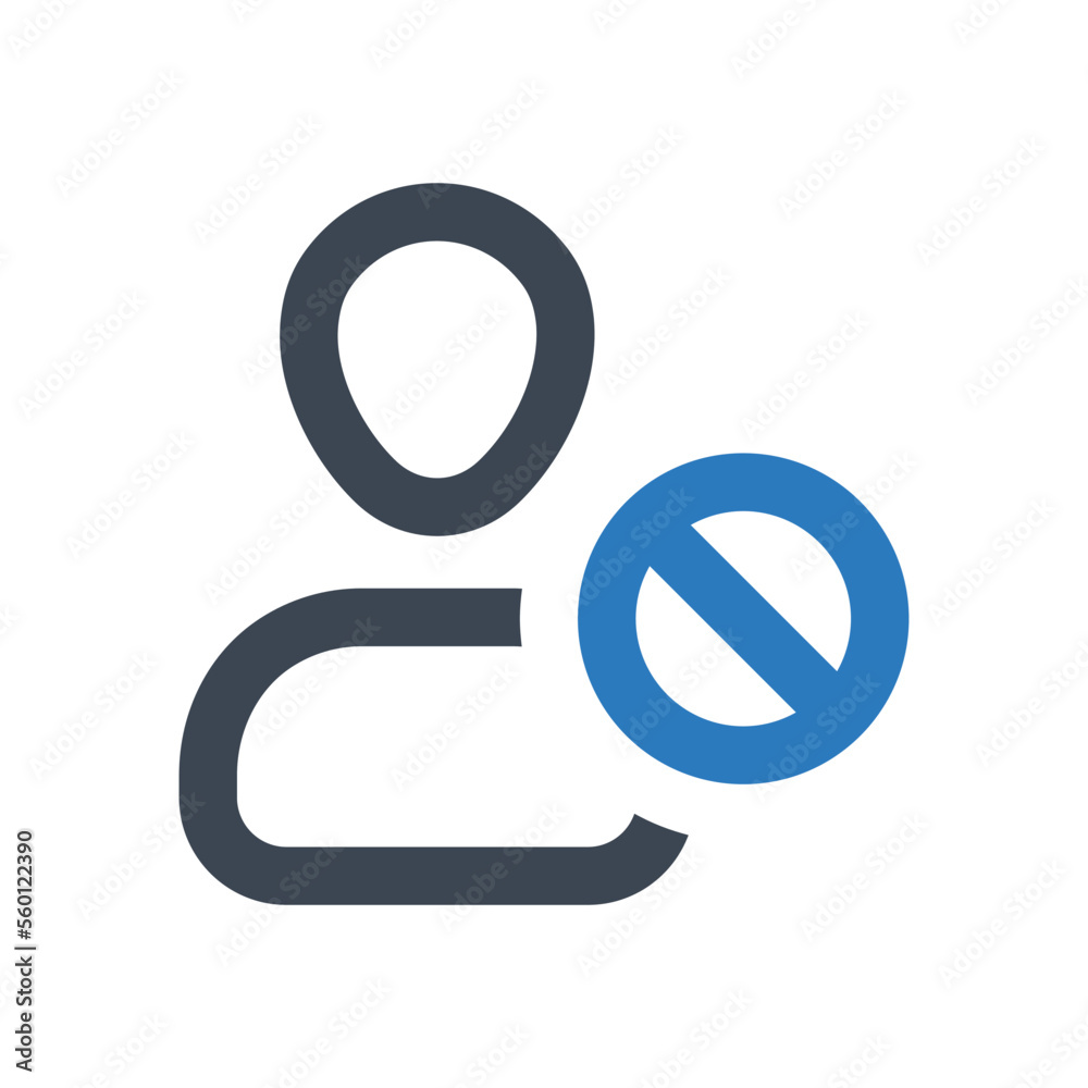 Block Account icon - vector illustration . Block, Account, User, Profile, Cancel, Avatar, Friend, Forbidden, person, line, outline, icons . Block Account icon - vector illustration . Block, Account, User, Profile, Cancel, Avatar, Friend, Forbidden, person, line, outline, icons .