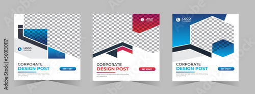 Digital marketing agency and business social media and instagram post template banner