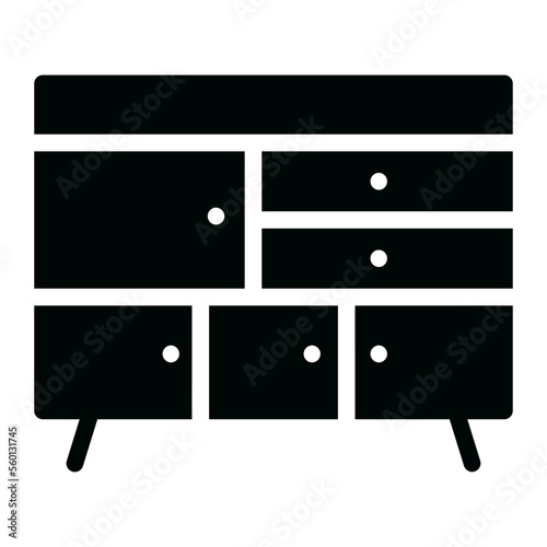chest of drawers glyph icon