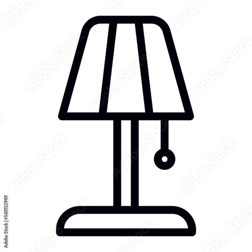 desk lamp line icon