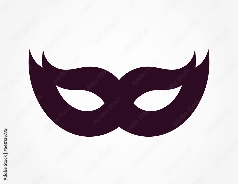 Carnival venetian mask icon. Flat design element.