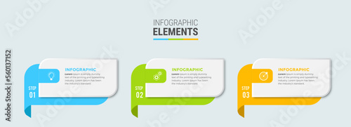 Business infographic template design icon 4 option or steps photo