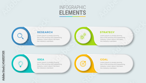 Business infographic template design icon 4 option or steps