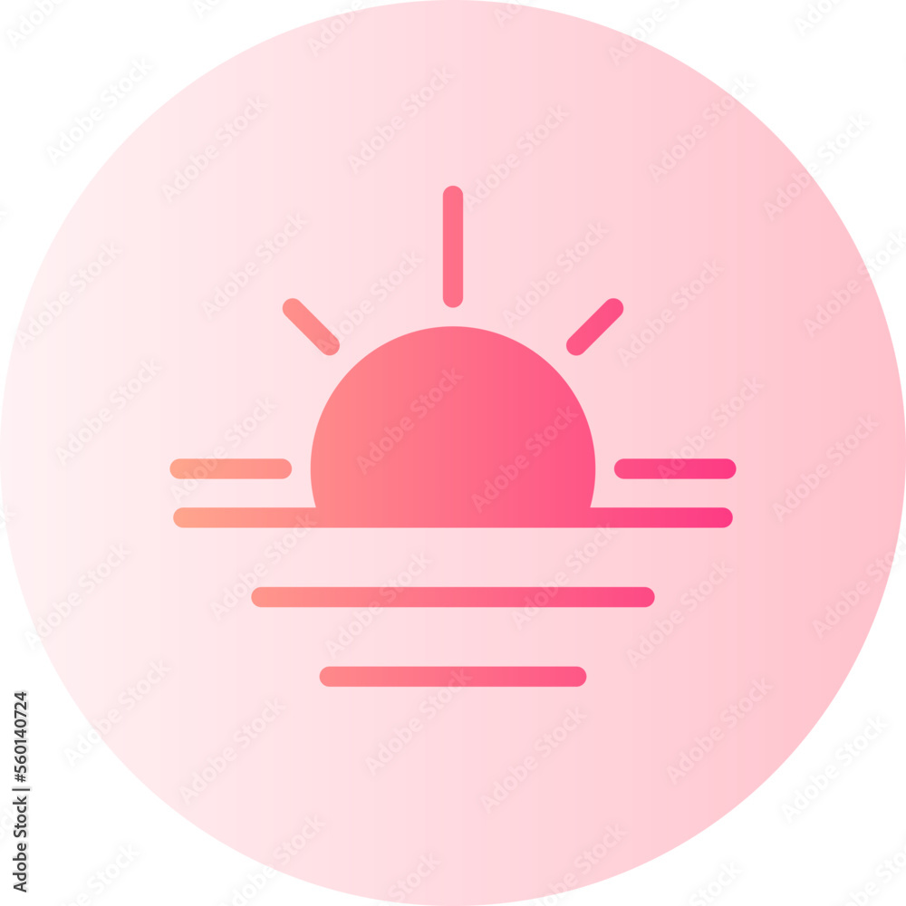 Fototapeta premium sunrise gradient icon