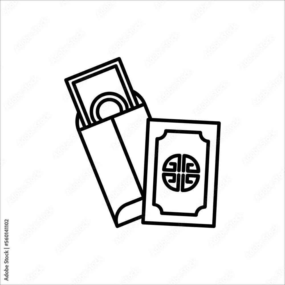 Angpao vector icon for Chinese New Year on white background. Angpao vector icon for Chinese New Year on white background.