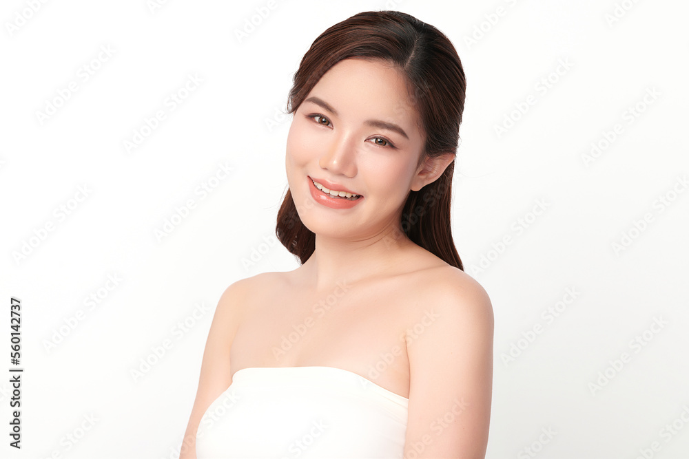 Beautiful young asian woman with clean fresh skin on white background, Face care, Facial treatment, Cosmetology, beauty and spa, Asian women portrait. Beautiful young asian woman with clean fresh skin on white background, Face care, Facial treatment, Cosmetology, beauty and spa, Asian women portrait.