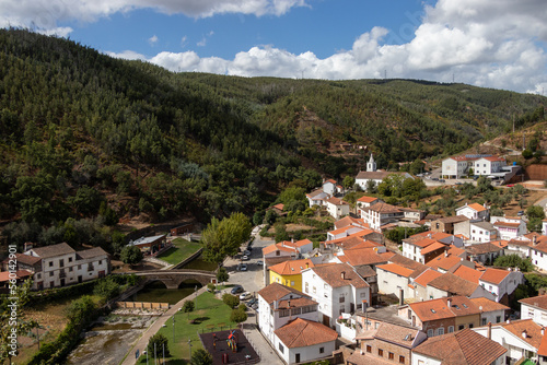 Landscape of the village of Alvares inserted in the Portuguese road EN2, Coimbra
